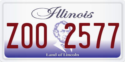 IL license plate Z002577