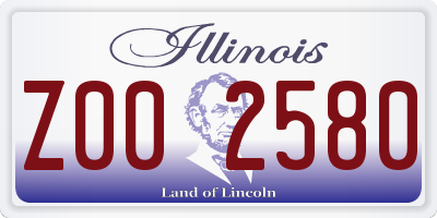 IL license plate Z002580