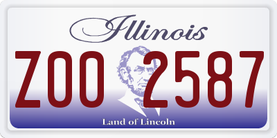 IL license plate Z002587