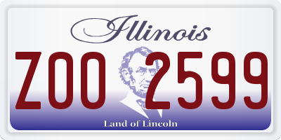 IL license plate Z002599