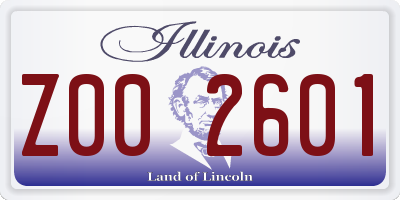 IL license plate Z002601