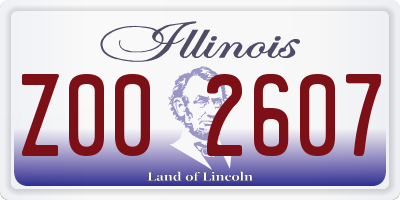 IL license plate Z002607