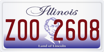 IL license plate Z002608