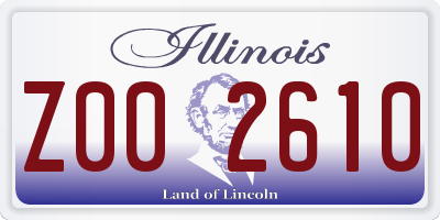 IL license plate Z002610