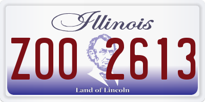 IL license plate Z002613