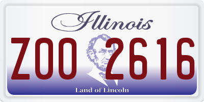 IL license plate Z002616