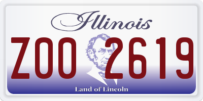 IL license plate Z002619