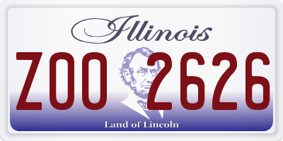IL license plate Z002626
