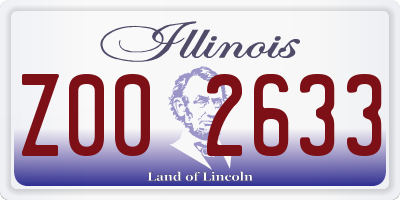 IL license plate Z002633