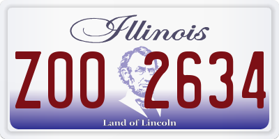 IL license plate Z002634