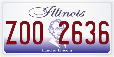 IL license plate Z002636