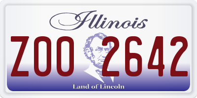 IL license plate Z002642