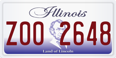 IL license plate Z002648