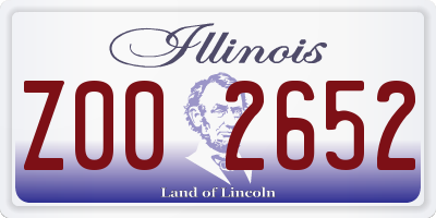 IL license plate Z002652