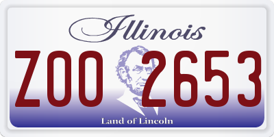 IL license plate Z002653