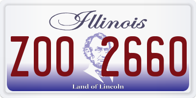 IL license plate Z002660