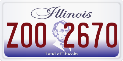 IL license plate Z002670