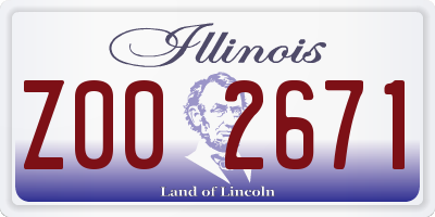 IL license plate Z002671