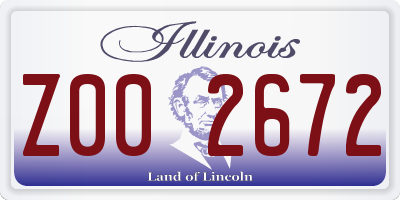 IL license plate Z002672