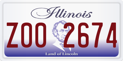 IL license plate Z002674