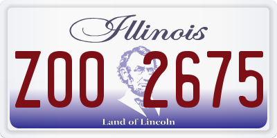 IL license plate Z002675