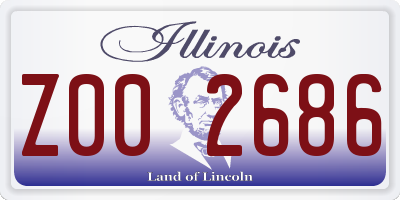 IL license plate Z002686