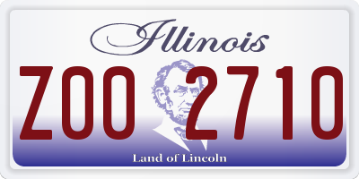 IL license plate Z002710