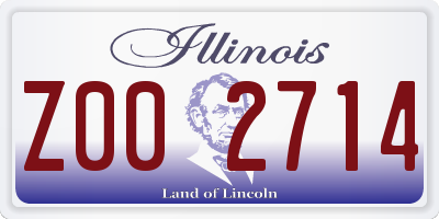 IL license plate Z002714