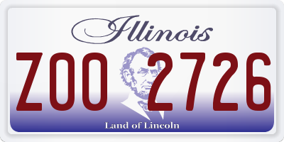 IL license plate Z002726