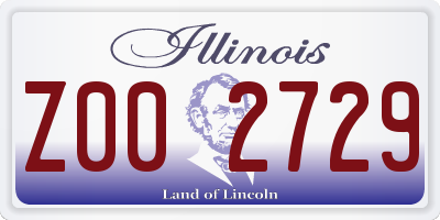 IL license plate Z002729