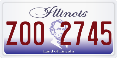 IL license plate Z002745