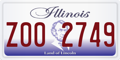 IL license plate Z002749