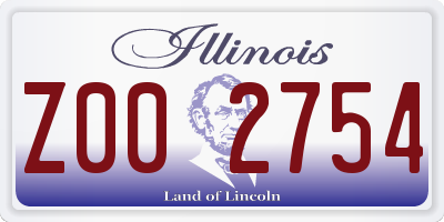 IL license plate Z002754