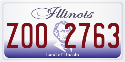 IL license plate Z002763