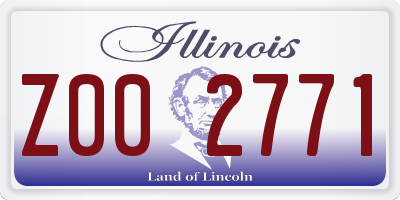 IL license plate Z002771