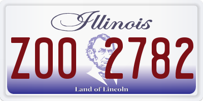 IL license plate Z002782