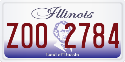 IL license plate Z002784