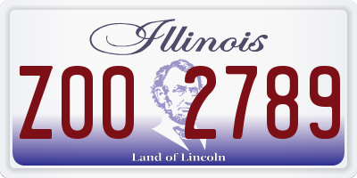 IL license plate Z002789