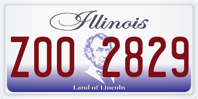 IL license plate Z002829
