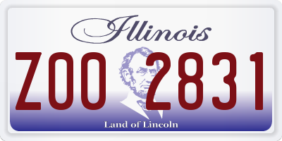 IL license plate Z002831