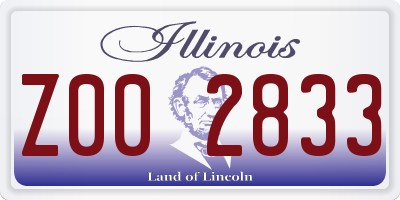 IL license plate Z002833