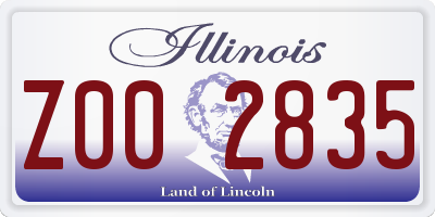 IL license plate Z002835