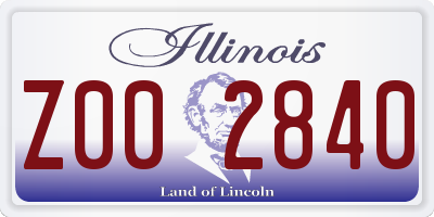 IL license plate Z002840
