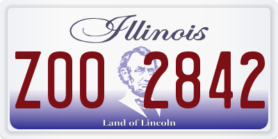 IL license plate Z002842