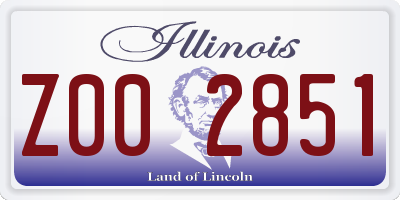 IL license plate Z002851