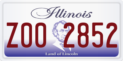 IL license plate Z002852