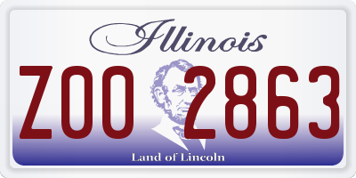 IL license plate Z002863