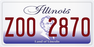 IL license plate Z002870