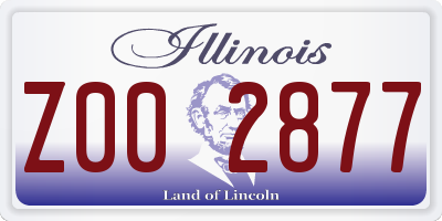 IL license plate Z002877
