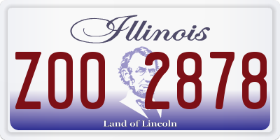 IL license plate Z002878
